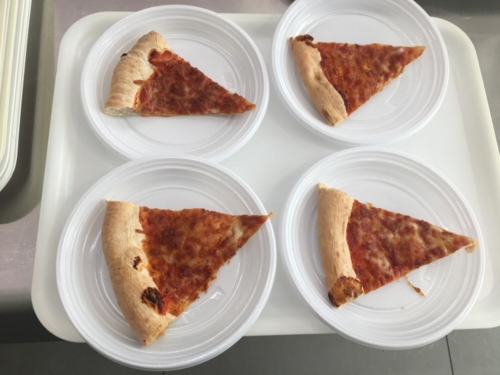 Campioni piano d'assaggio panel pizza margherita